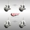 Service Caster 3.5 Inch 316SS Thermoplastic Rubber 3/8 Inch Threaded Stem Caster Set Brake SCC SCC-SS316TS20S3514-TPRB-TLB-381615-4 - alternate 3